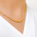 Glistening Two-Tone 22k Gold Necklace Set