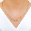 Sparkling Bead 22k Gold Necklace Set