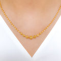 Sparkling Bead 22k Gold Necklace Set
