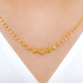 Sparkling Bead 22k Gold Necklace Set