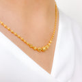 Sparkling Bead 22k Gold Necklace Set