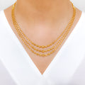 Elegant Beaded 22k Gold Necklace Set