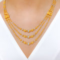 Exquisite Two-Tone 22k Gold Necklace Set