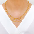 Gorgeous Bright Three-Lara 22k Gold Necklace Set