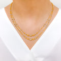 Graceful Sand Finish 22k Gold Necklace Set