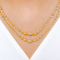 Graceful Sand Finish 22k Gold Necklace Set