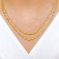 Graceful Sand Finish 22k Gold Necklace Set