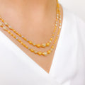 Graceful Sand Finish 22k Gold Necklace Set