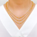 Exquisite Hanging 22k Gold Necklace Set