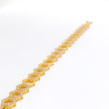 Chic CZ Honeycomb 22k Gold Bracelet