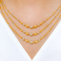 Exquisite Hanging 22k Gold Necklace Set