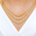 Exquisite Hanging 22k Gold Necklace Set