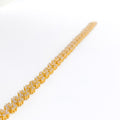 Exclusive Floral CZ 22k Gold Tennis Bracelet