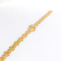 Classy CZ Leaf 22k Gold Bracelet