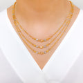 Fancy Adorned 22k Gold Necklace Set