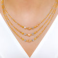 Fancy Adorned 22k Gold Necklace Set