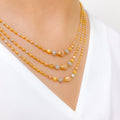 Fancy Adorned 22k Gold Necklace Set