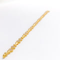 Trendy Sleek 22k Gold CZ Bracelet