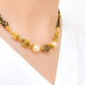 Vintage Pearl 22k Gold Necklace