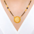 Magnificent Round Black Bead 22k Gold Necklace