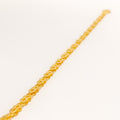 Sleek Modern Link 22k Gold Bracelet