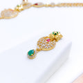 Unique Decorative CZ 22k Gold Chand Set