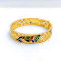 Festive High Finish 22k Gold Peacock Bangle