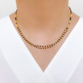 Sophisticated Black Bead 22k Gold Necklace