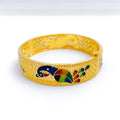 Stunning Peacock 22k Gold Bangle