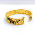 Stunning Peacock 22k Gold Bangle