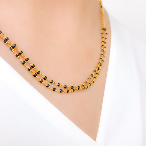 Delicate Gold Accented 22k Gold Mangalsutra