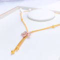 Elegant Delightful Floral 22k Gold Necklace