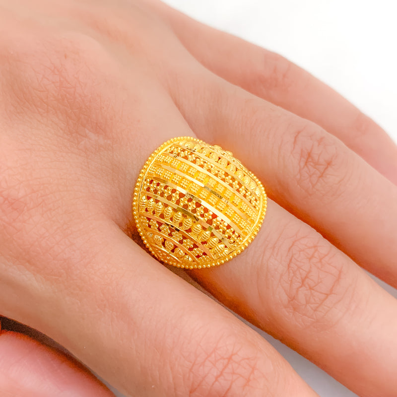 Statement Shining Dome Ring