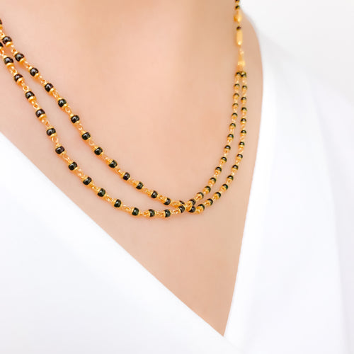 Trendy Two-Chain 22k Gold Mangalsutra