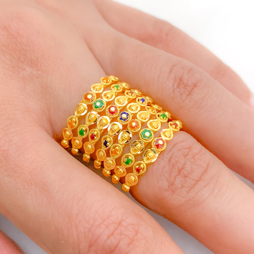 Colorful Spiral Ring