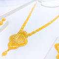 Classic Upscale Long Necklace 22k Gold Set