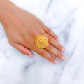 Charming Cluster 22k Gold Dome Ring