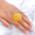 Charming Cluster 22k Gold Dome Ring