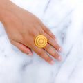 Exquisite Beaded 22k Gold Dome Ring