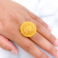 Trendy Palatial 22k Gold Dome Ring