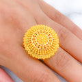 Trendy Palatial 22k Gold Dome Ring