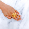 Radiant Adjustable 22k Gold Statement Ring
