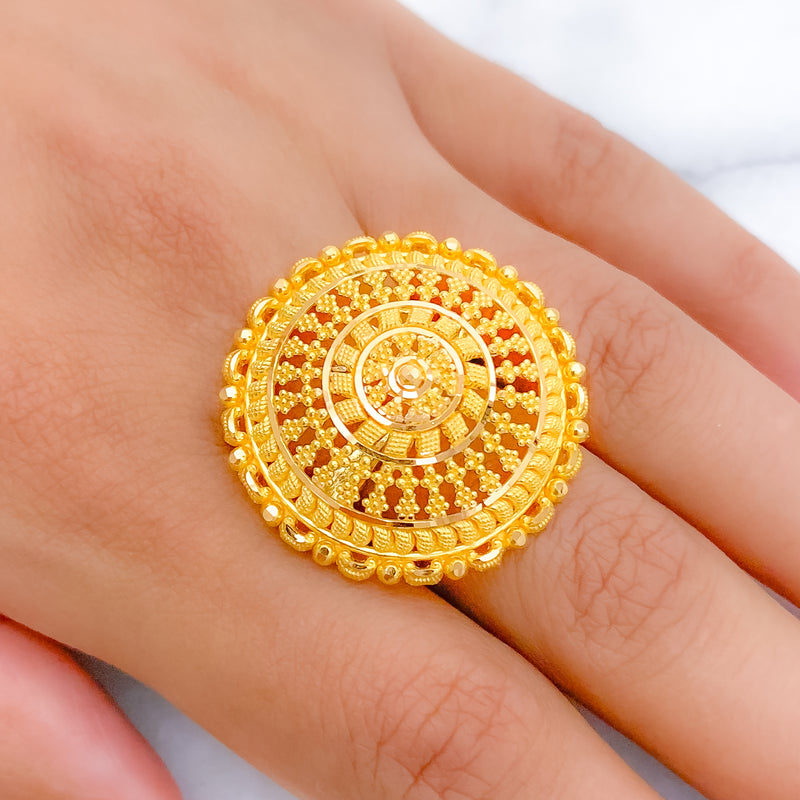 Beautiful Glossy Dome 22k Gold Ring