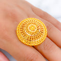 Sophisticated Symmetrical 22k Gold Dome Ring