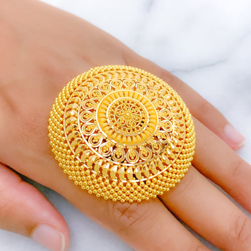 Gold Quartz Pear Shape Ring with Round Diamonds 579G2 - Alaska Mint