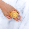 Luscious Beaded 22k Gold Flower Ring