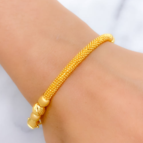 Refined Modern Bangle 22k Gold Bracelet