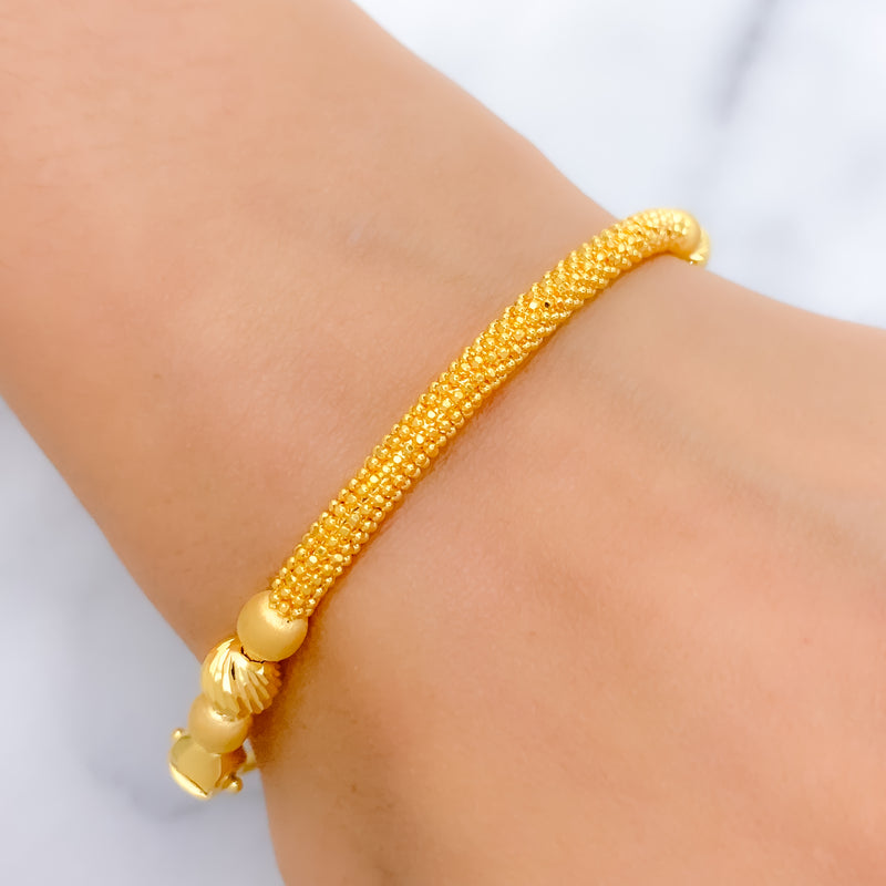 Refined Modern Bangle 22k Gold Bracelet