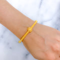 Fancy Shimmering Bangle 22k Gold Bracelet