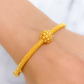 Fancy Shimmering Bangle 22k Gold Bracelet